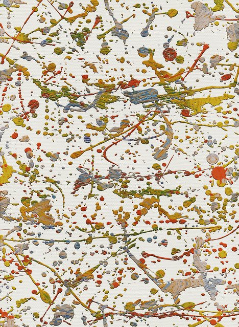 Moderne Wandtapete Coordonne Mural Jackson in Weiß und Multicolour aus Vlies - Bild 1