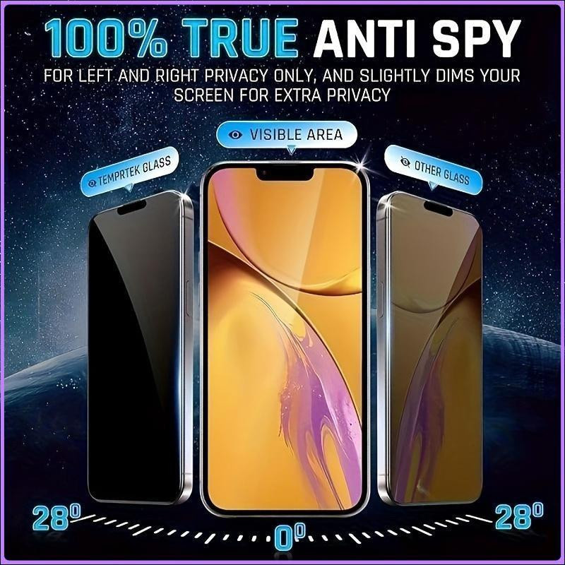 Minlai Sichtschutz Displayschutz Set für Redmi A3 und A3X, 3-5 Stück gehärtetes Glas mit Anti-Peep Funktion und Explosionsschutz, transparent - Bild 6
