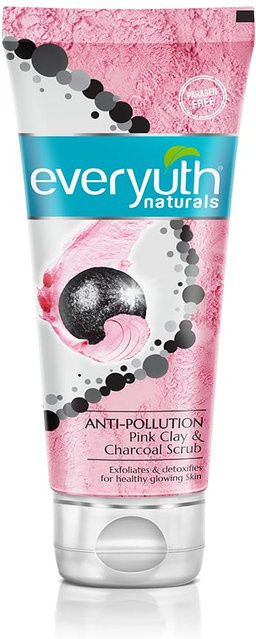 Everyuth Naturals Anti-Pollution Rosa Tonerde Aktivkohle Gesichtspeeling, 100g - Bild 1