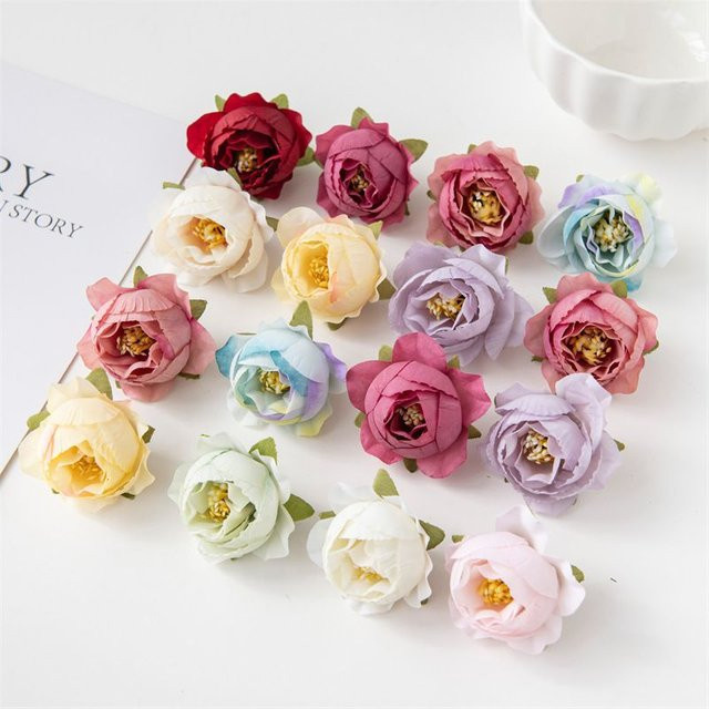 TTCY Künstliche Seidenrosen in Mehrfarbig und Pink für Hochzeiten, Dekoration und DIY-Projekte - Bild 1