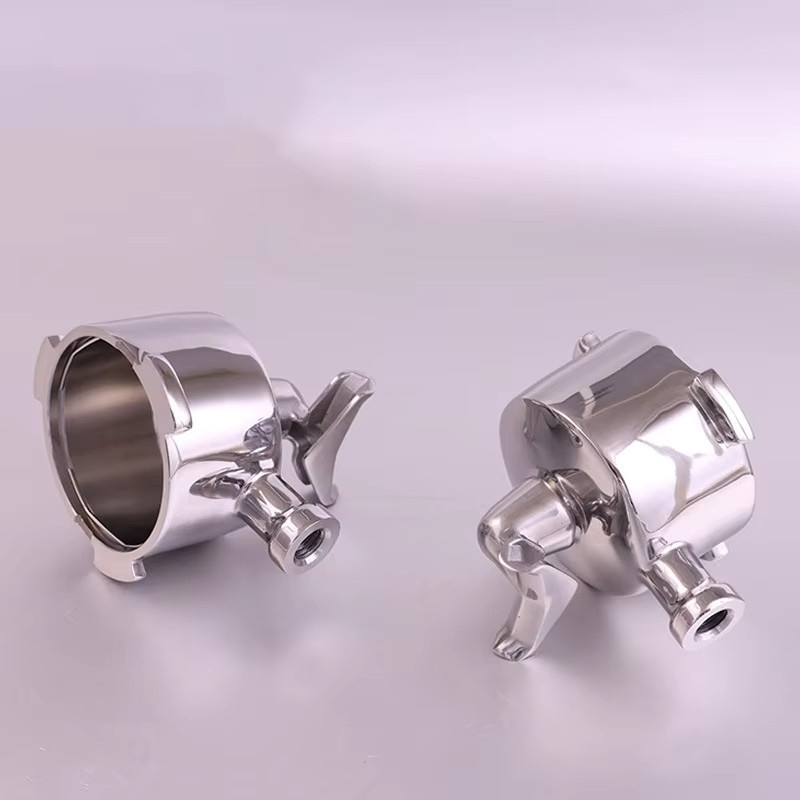 Delonghi 3-Loch Siebträger Filter mit Doppel-Auslauf aus Edelstahl in Silber, 51 mm für Dedica EC680/EC685 - Bild 2