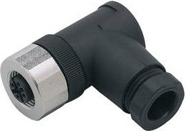 ifm Electronic E11252 Sensor-Aktor-Steckverbinder, unkonfektioniertierte Buchse, gewinkelt, 4 Polzahl, schwarz - Bild 1