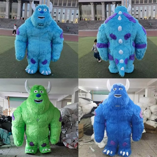 Potdemiel Plüsch-Maskottchen-Kostüm, aufblasbar, Fantasy, Blau - Bild 1