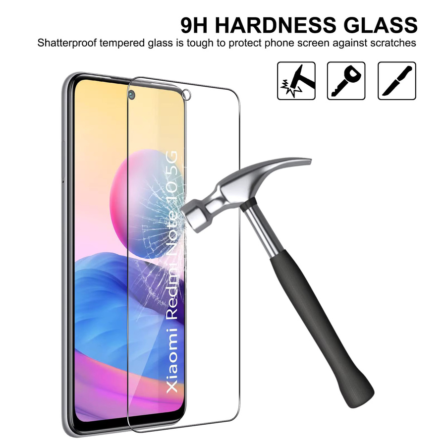 Xiaomi Displayschutzfolie aus gehärtetem Glas für Redmi Note 10 5G, transparent, kristallklar HD 9H und kratzfest - Bild 2
