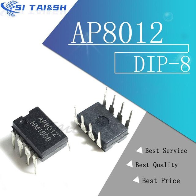 10 Stück AP8012 Si Tai&SH integrierte Schaltung als Ersatz für VIPER12A DIP8 in Schwarz - Bild 1