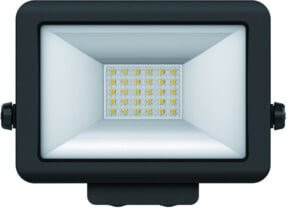 Theben LED-Strahler theLeda B20L BK für Wandmontage, 20 Watt, Schwarz mit Bewegungsmelder und Dämmerungssensor - Bild 1