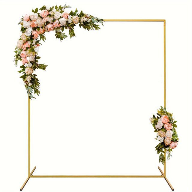 ChangYiMei Gewölbter Hintergrundständer aus Metall in Gold für Hochzeiten und Dekorationen - Bild 1