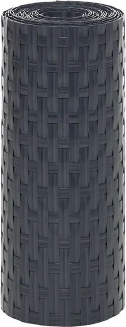 vidaXL Balkon-Sichtschutz aus Poly Rattan, 10 Stück, Anthrazit, Höhe: 255 cm, Breite: 19 cm - Bild 1