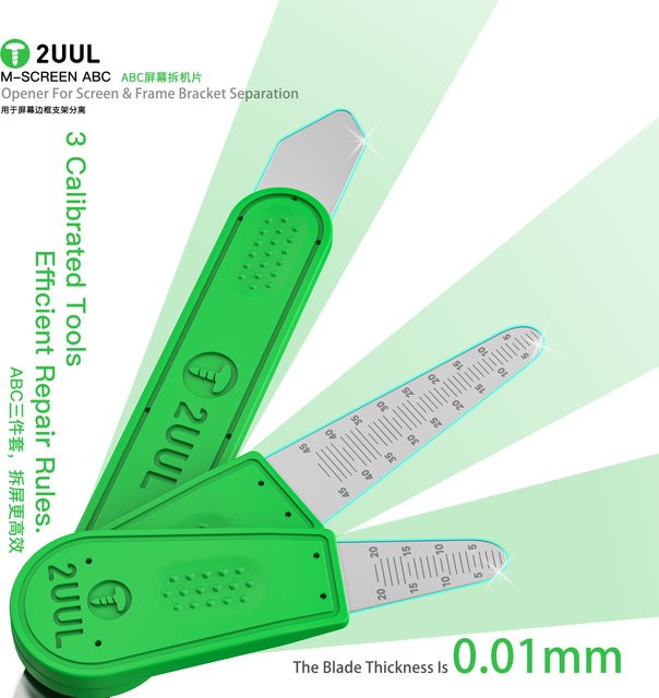 2UUL DA89 M-SCREEN ABC-Bildschirm-Demontage-Set in Grün für die Reparatur von Handy und Tablet zur Trennung von Bildschirm, Lünette und Rahmen mit 0,01 mm Präzision - Bild 1