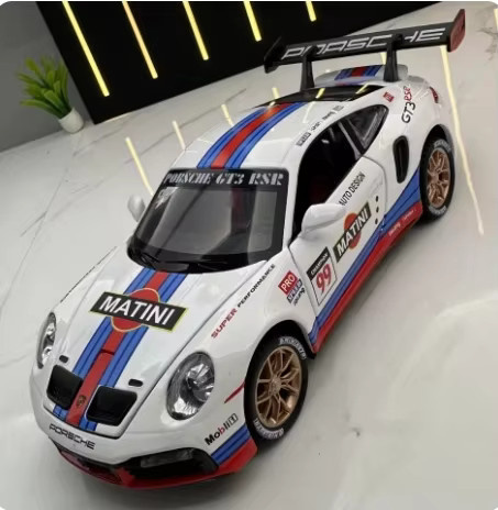 Hottoy Porsche 911 997 GT3 RSR Modellauto 1:32 Metall - Bild 2