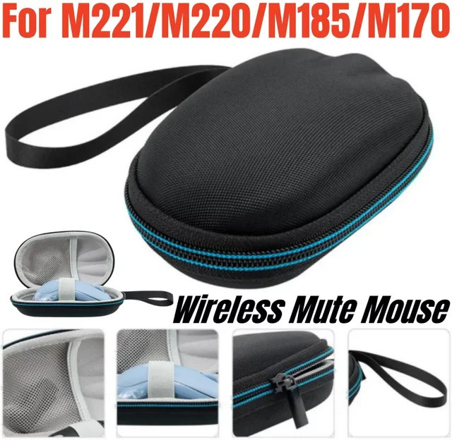 Wasserdichte und kratzfeste Aufbewahrungstasche mit Doppelreißverschluss für Logitech Mäuse in Schwarz - Bild 1