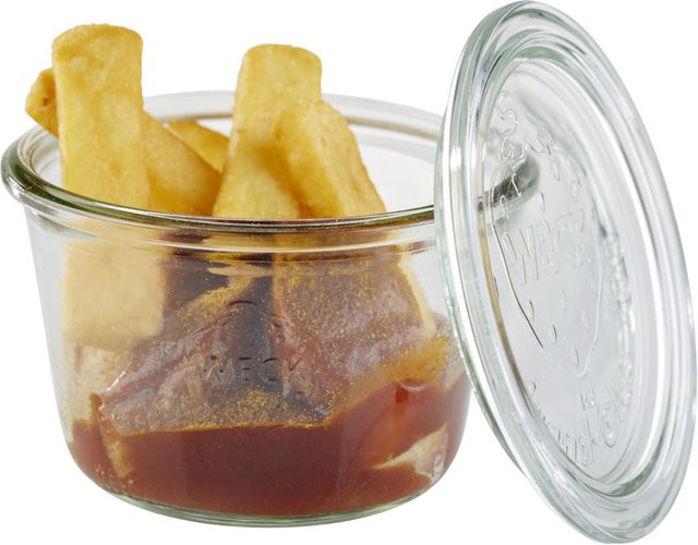 APS Weck-Gläser 3er-Set transparent mit 0,37 l Füllmenge, Höhe: 7,5 cm, Breite: 11 cm, Tiefe: 11 cm - Bild 1