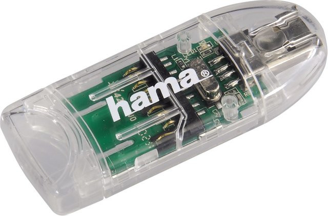 Hama 8in1 USB 2.0 Kartenleser für SD und microSD in Transparent - Bild 1