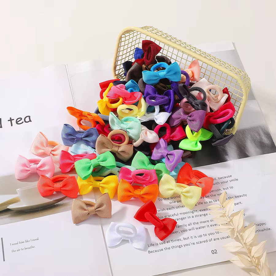 KIDS BOWS Haar Bands, 80 Teile/satz, Nylon, Kinder - Bild 2