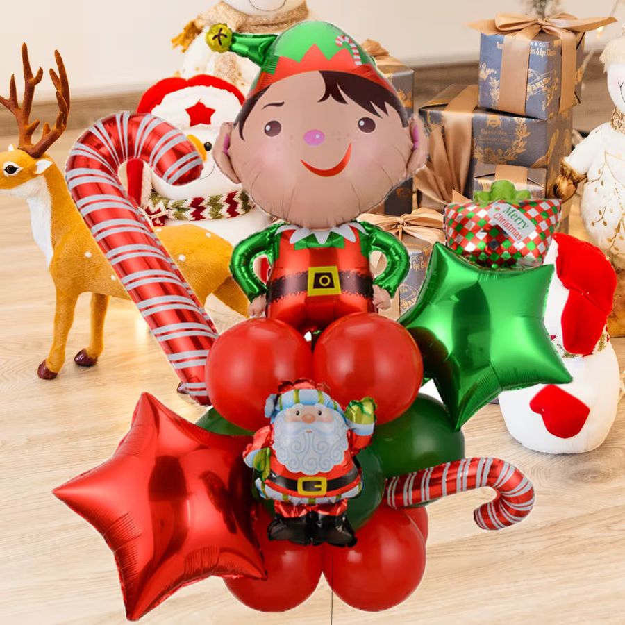 20er Set Weihnachtliche Santa Claus Luftballons in Multicolor für deine Weihnachtsdekoration und Party von EACH PARTY - Bild 2