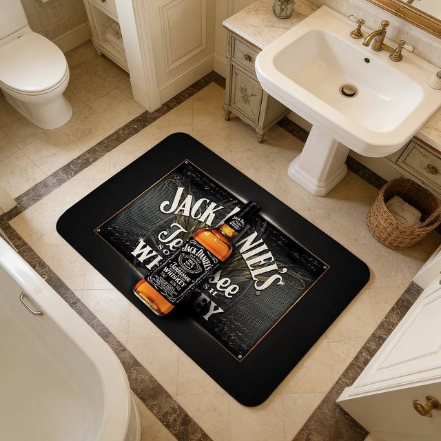 Jack Daniels Fußmatte LjqEight in Schwarz, rutschfest und waschbar, B/T: 60 x 40 cm - Bild 1