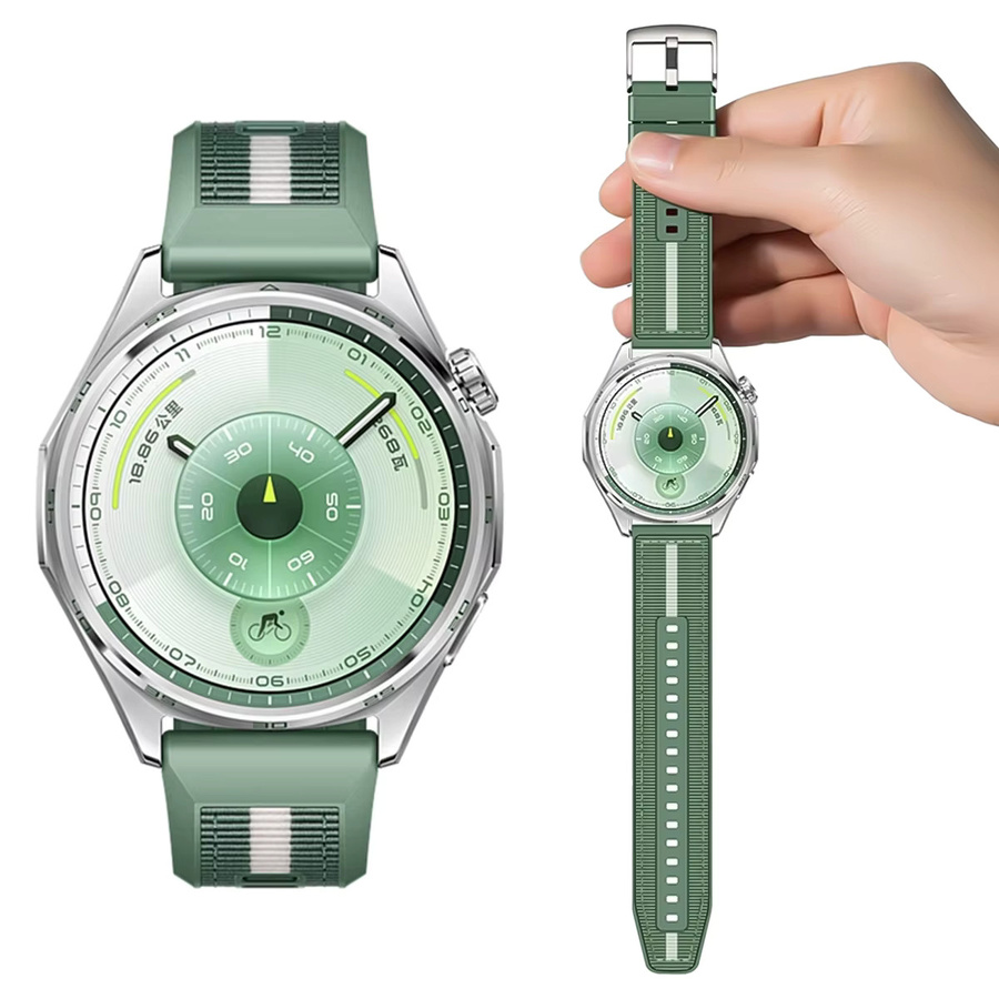 OAKCHARM Uhrenarmband Silikon, grau, Unisex, Huawei Watch GT6 Pro 46 mm - Bild 2