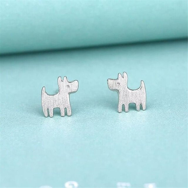 GaGa-Duck Ohrstecker, 925 Silber, Hunde-Designs, Unisex - Bild 1