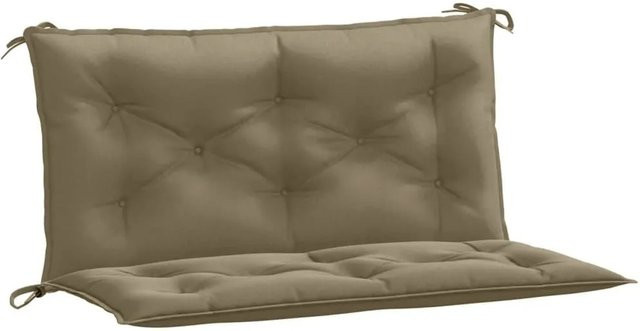 vidaXL Gartenbank-Auflagen 2er-Set Melange Taupe aus Polyester, B/T/H: 100 x 50 x 7 cm - Bild 1