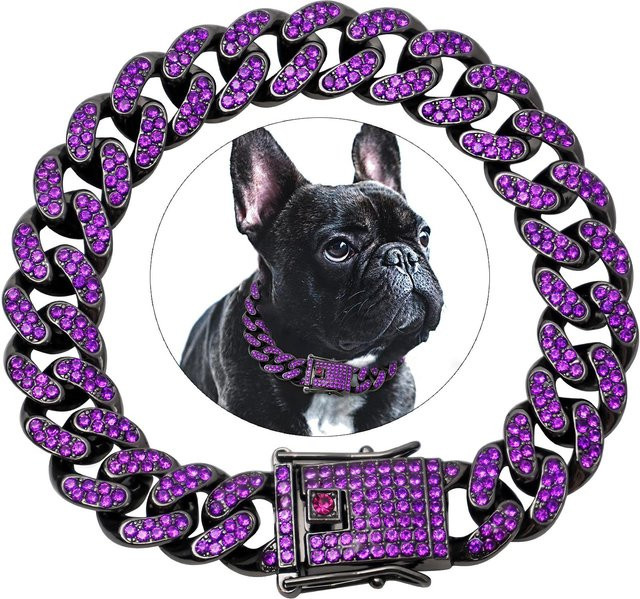 YIRAN Halsband Kubanisches Design, Diamant, 25cm, Unisex - Bild 1