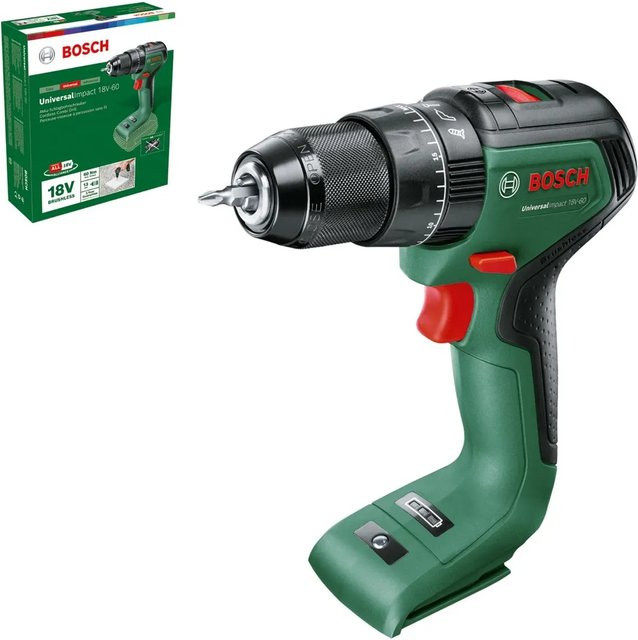 Bosch UniversalImpact 18V-60 Akku-Schlagbohrschrauber in Grün/Schwarz (ohne Akku und Ladegerät) - Bild 1