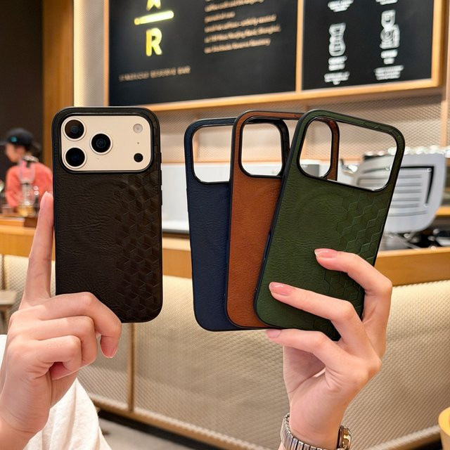 Apple Magnetische Handyhülle aus PU-Leder für iPhone 17 Pro Max, iPhone 17 Pro und iPhone 16 Plus, Stoßfest und MagSafe Kompatibel, Schwarz - Bild 1