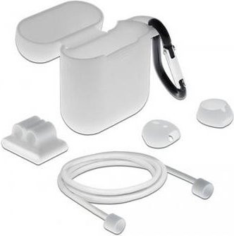 Delock 18351 Schutzhülle für Apple AirPods (Gen. 1) und AirPods (Gen. 2) Ladecase in Weiß - Bild 1