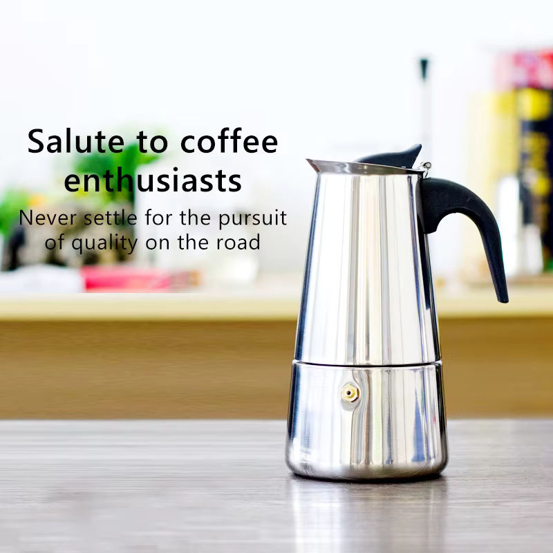 Elektrische RSCHEF Mokka Kaffeemaschine aus Edelstahl in Silber - Bild 5