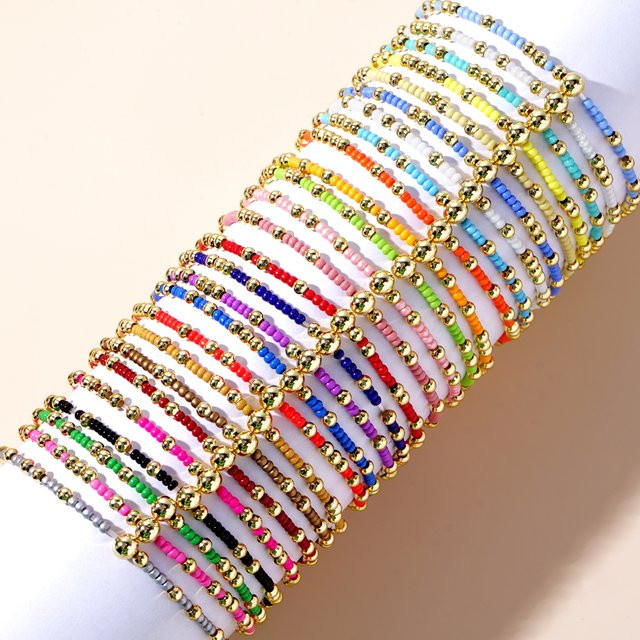 Go2Boho Armband, 18 Karat vergoldet, Kupfer & Glas Perlen, Mädchen - Bild 1