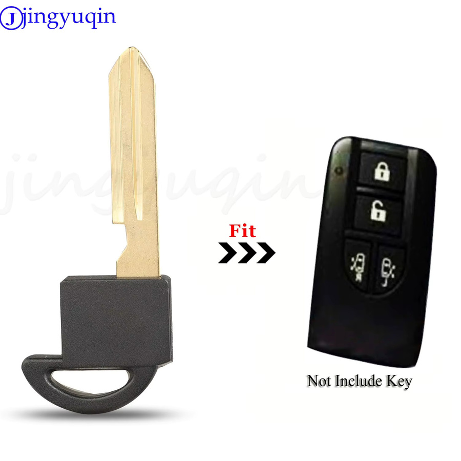 Jingyuqin Ersatz-Notfall-Smart-Fernbedienung Autoschlüssel-Rohling für Nissan Elgrand 2002 - 2006 B54, Schwarz - Bild 2