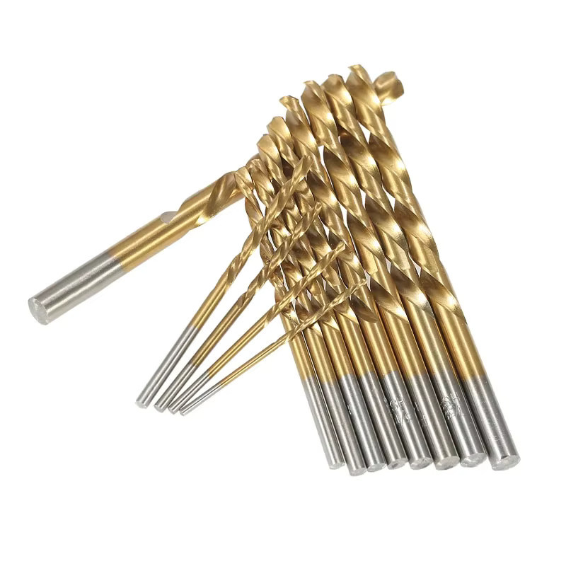 Conboom 13-teiliges Set Linkshänder-Bohrer aus HSS-Schnellarbeitsstahl mit Titannitrid-Beschichtung in Gold für Metall- und Holzbearbeitung - Bild 4