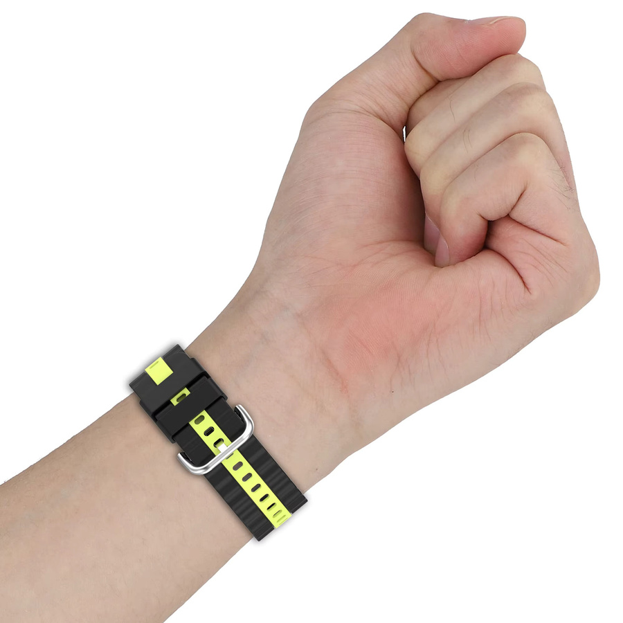 RWBANDS Uhrenarmband Silikon, Zweifarbig, black, Huawei Watch Fit 4/3/4Pro - Bild 2