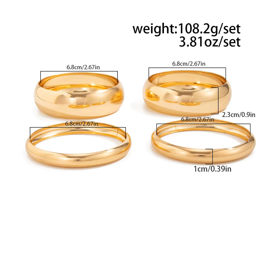 SHIXIN Armreif, Punk, Gold, Unisex - Bild 3
