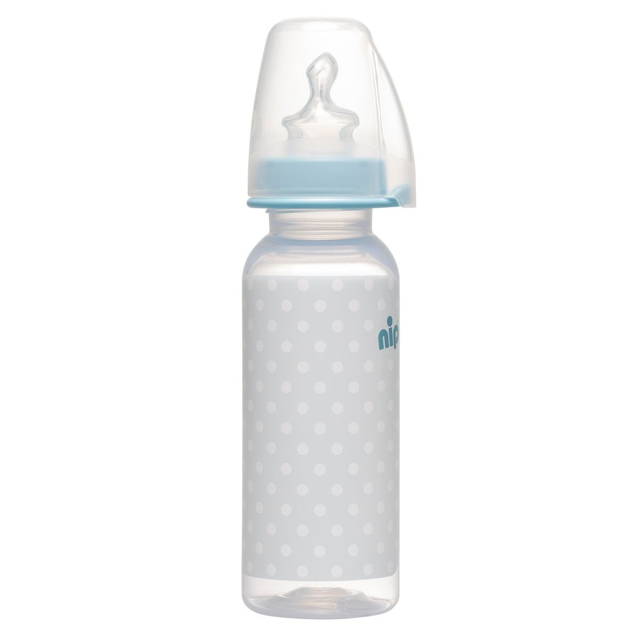 Nip Trendy PP-Flasche aus Polypropylen und Silikon, Blau, 250 ml, BPA-frei - Bild 1