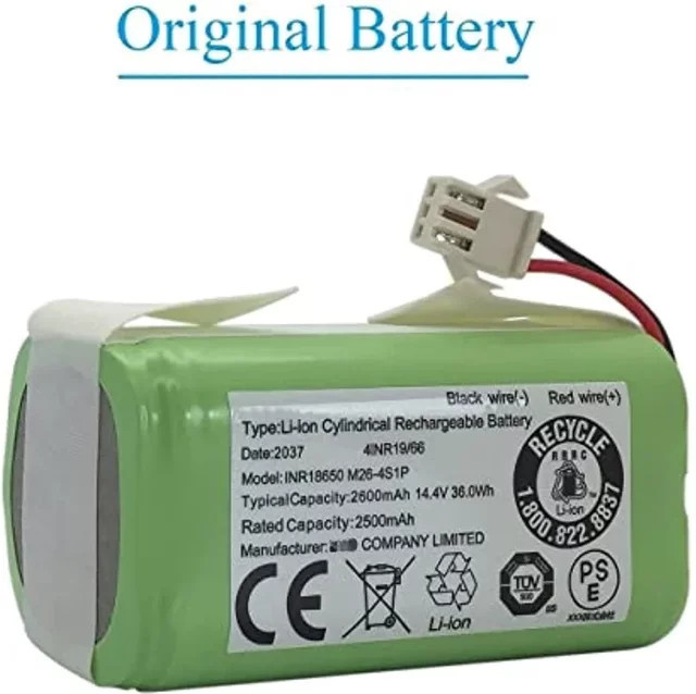 Aleaivy Li-Ionen-Akku 14,8 V 3500 mAh für Conga Excellence 950 990 1090 1790 1990 Deebot N79S N79 DN622 Eufy Robovac, Farbe: Grün - Bild 1