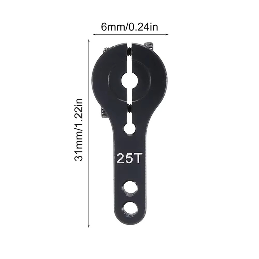 NeebRC RC Servo Horn Aluminium Arm Set, Metall, Schwarz, Zubehör - Bild 2