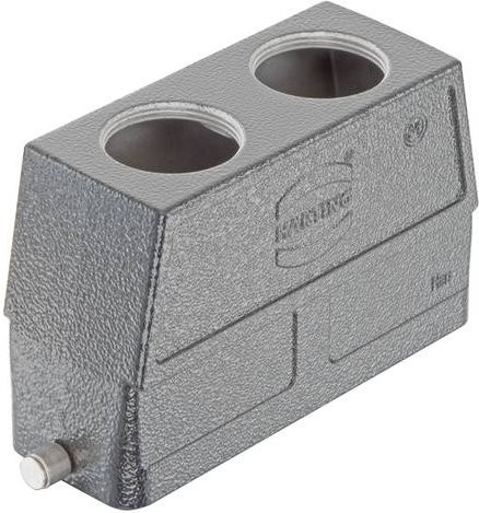 Harting Tüllengehäuse 19370240457 in Schwarz und Grau aus Aluminium - Bild 1