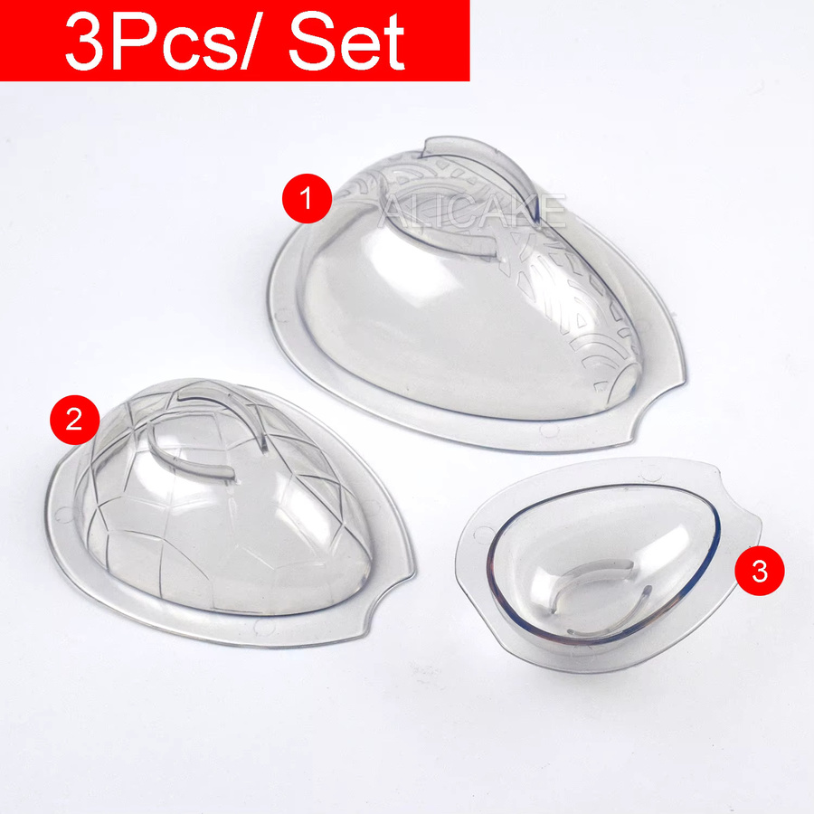 ALICAKE 3er Set 3D-Osterei-Schokoladenformen aus transparentem Polycarbonat für Bonbons und Gebäck - Bild 2