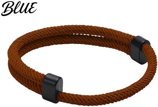 SILVERHOO Sportarmband Herren, Nylon, braun, geflochten - Bild 1