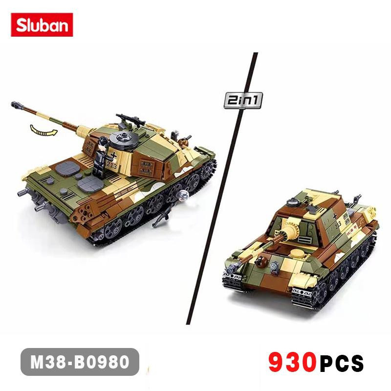 Sluban WW2 Militär Der Königstiger Schwerer Panzer, Bausteine, 930 Teile, ab 6 Jahren - Bild 2