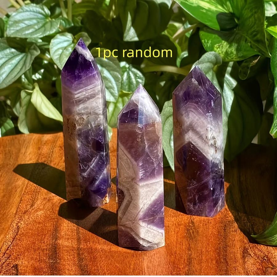 Dekorativer Amethyst Kristallturm von STONE BROTHERS in Lila mit Familienmotiv - Bild 5