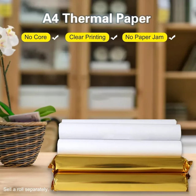 Thermodruckrollen aus weißem Papier, B/H: 210 x 30 mm - Bild 1