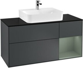 V&B Waschtischunterschrank Finion mit Wandbeleuchtung, Breite: 120 cm, Tiefe: 50,1 cm, Höhe: 50,1 cm, lackiert - Bild 1