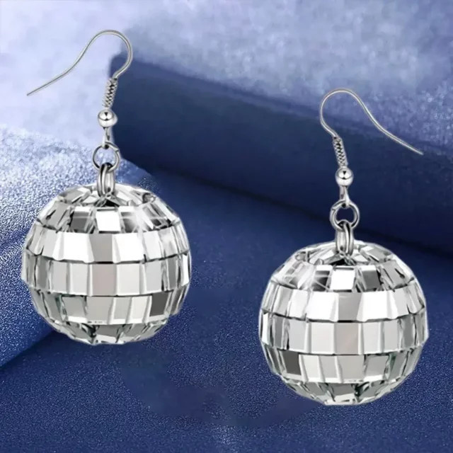 Ohrringe mit Disco-Kugel-Anhänger - Bild 1
