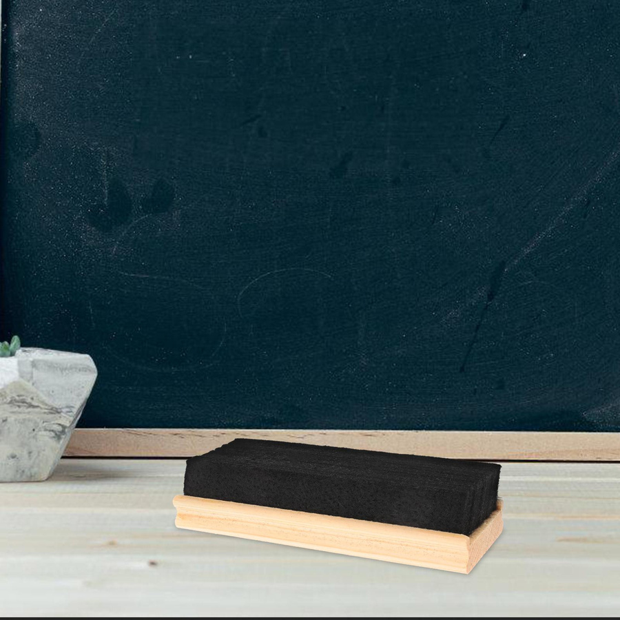 Yiran Furniture Whiteboard Radiergummi Set aus Wollfilz und Holz in Schwarz, 5 Stück - Bild 4