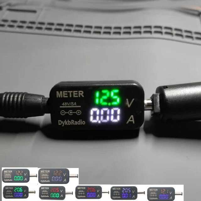 DYKBmetered Bidirektionales Digitales Voltmeter und Amperemeter zur Überwachung von Spannung und Strom für DC 3-48V, Batterie Lade- und Entlademonitor, 240W 6A, in Rot, Grün oder Schwarz - Bild 1
