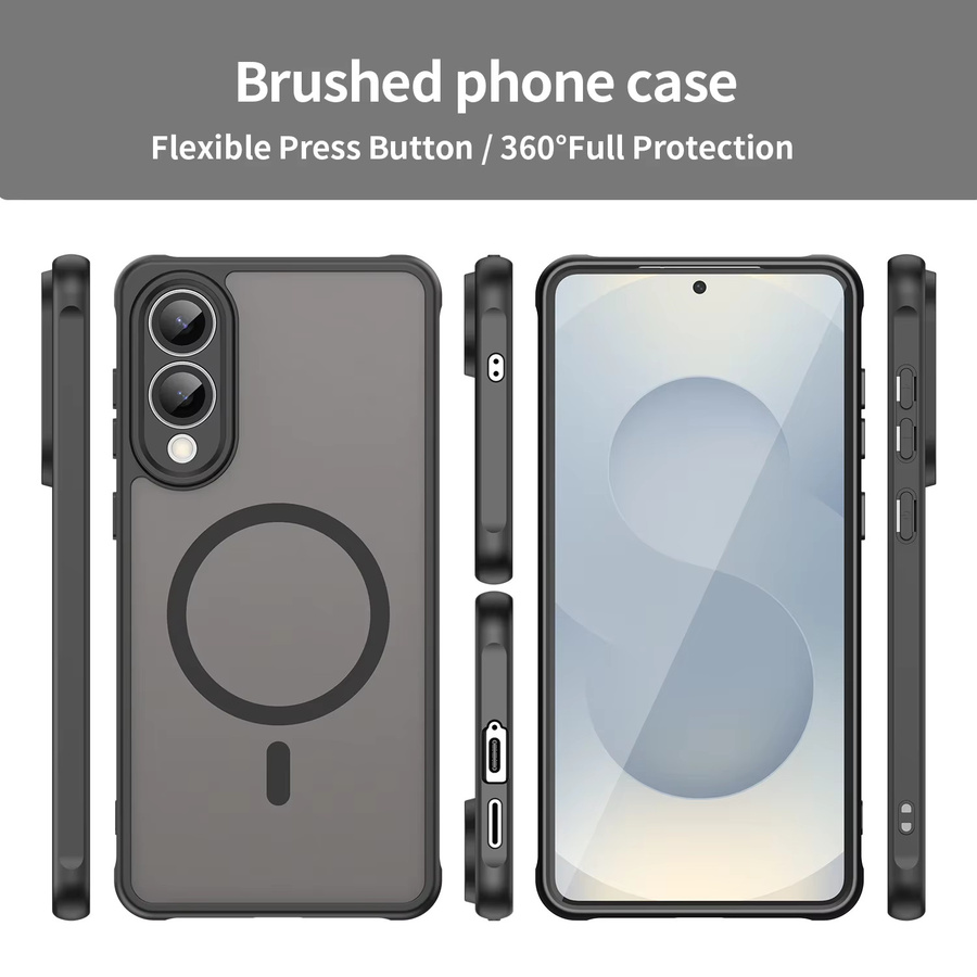 Skin Feel Translucent Frosted Shield MagSafe Schutzhülle für Samsung Galaxy S25 S24 FE Plus Ultra A17 A07 A56 A36 A26 A16 5G in Transparent Purple - Bild 2