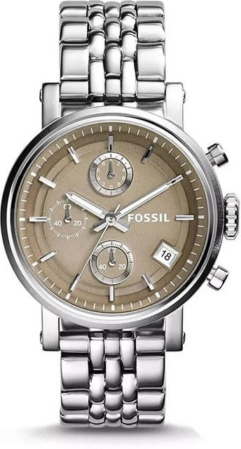 Fossil Armbanduhr, Quarz, Edelstahl, Silber, Damen - Bild 1