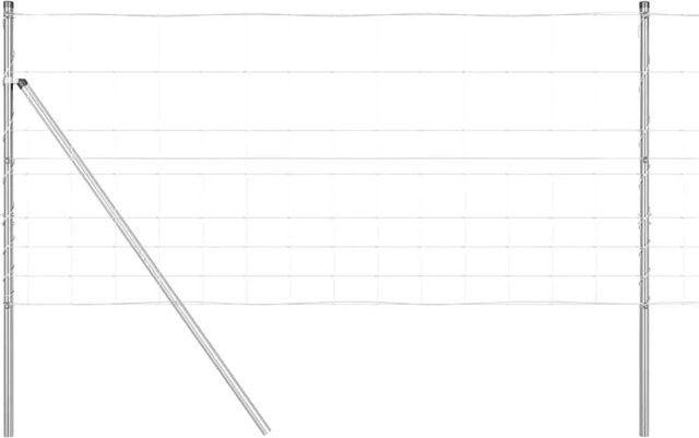 vidaXL Zaunpfosten aus Stahl, rechteckig, silber, B: 2,5 cm, H: 100 cm - Bild 1