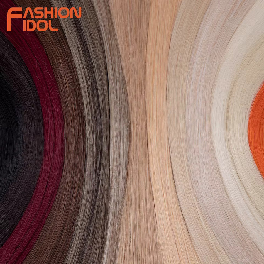 MODE IDOL Haar Extensions, Synthetische Tressen, Ombre Blonde, 200g - Bild 4